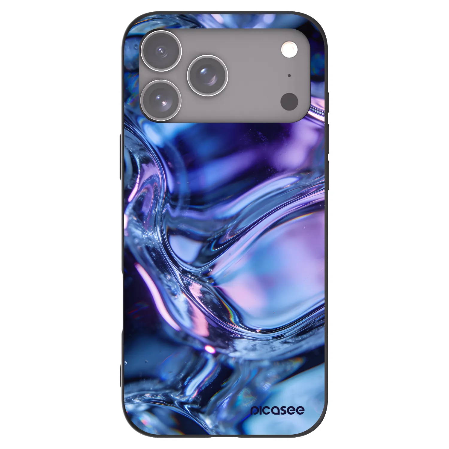 Picasee silikonowe czarne etui na Apple iPhone 17 Pro Max - Iris liquid