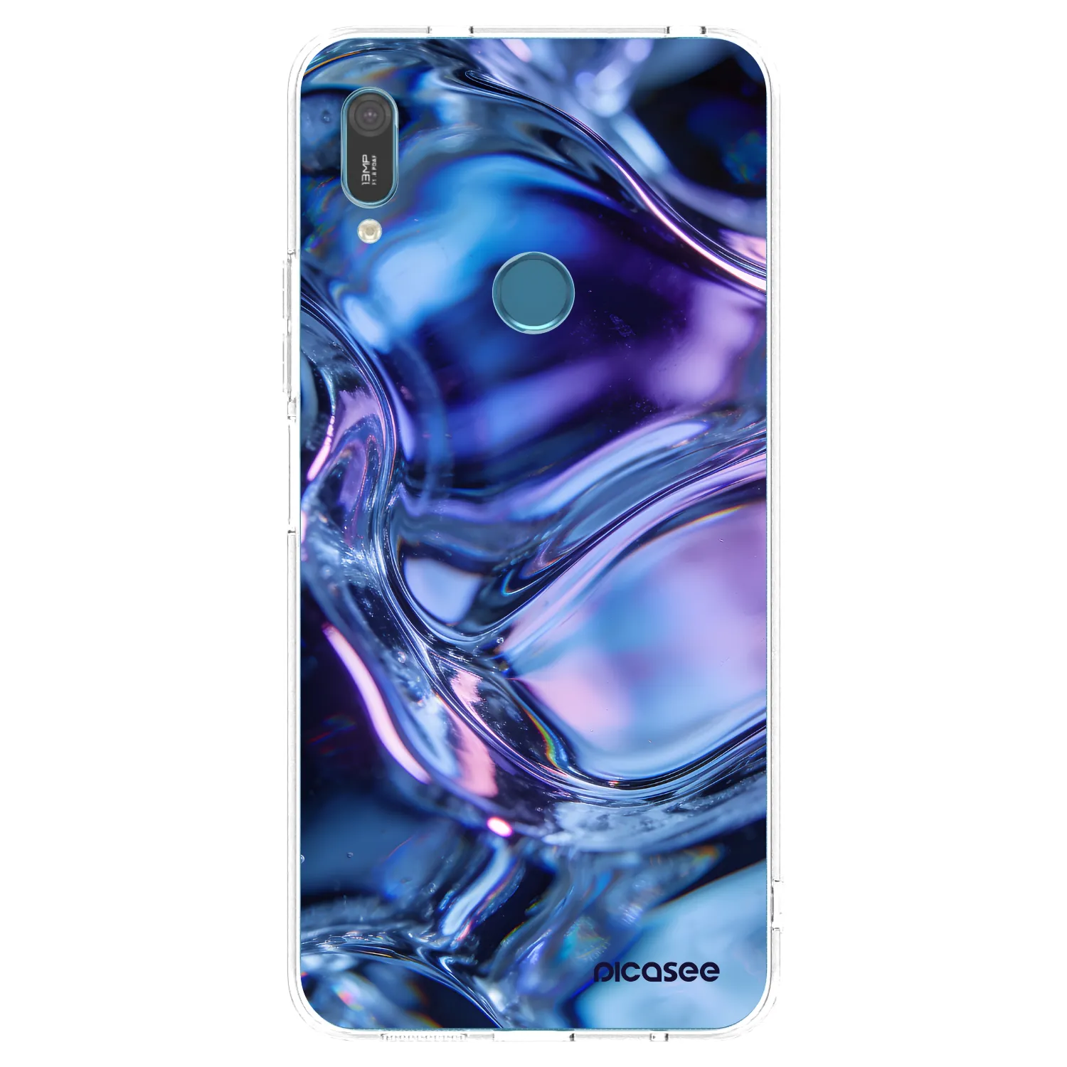 Picasee silikonowe przeźroczyste etui na Huawei Y6 2019 - Iris liquid
