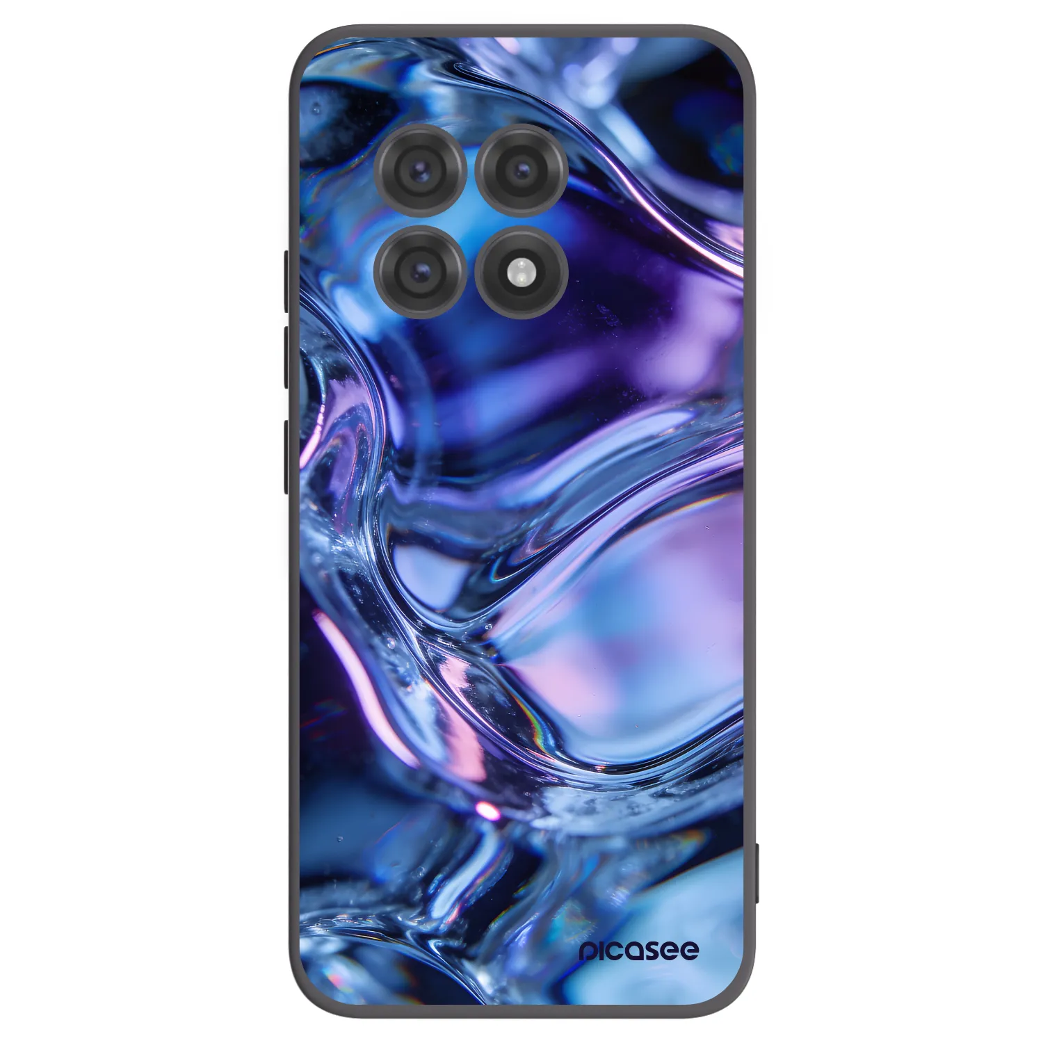 Picasee silikonowe czarne etui na OnePlus 13R 5G - Iris liquid