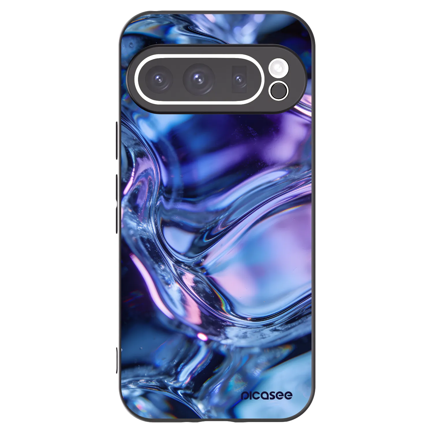 Picasee silikonowe czarne etui na Google Pixel 9 Pro XL - Iris liquid