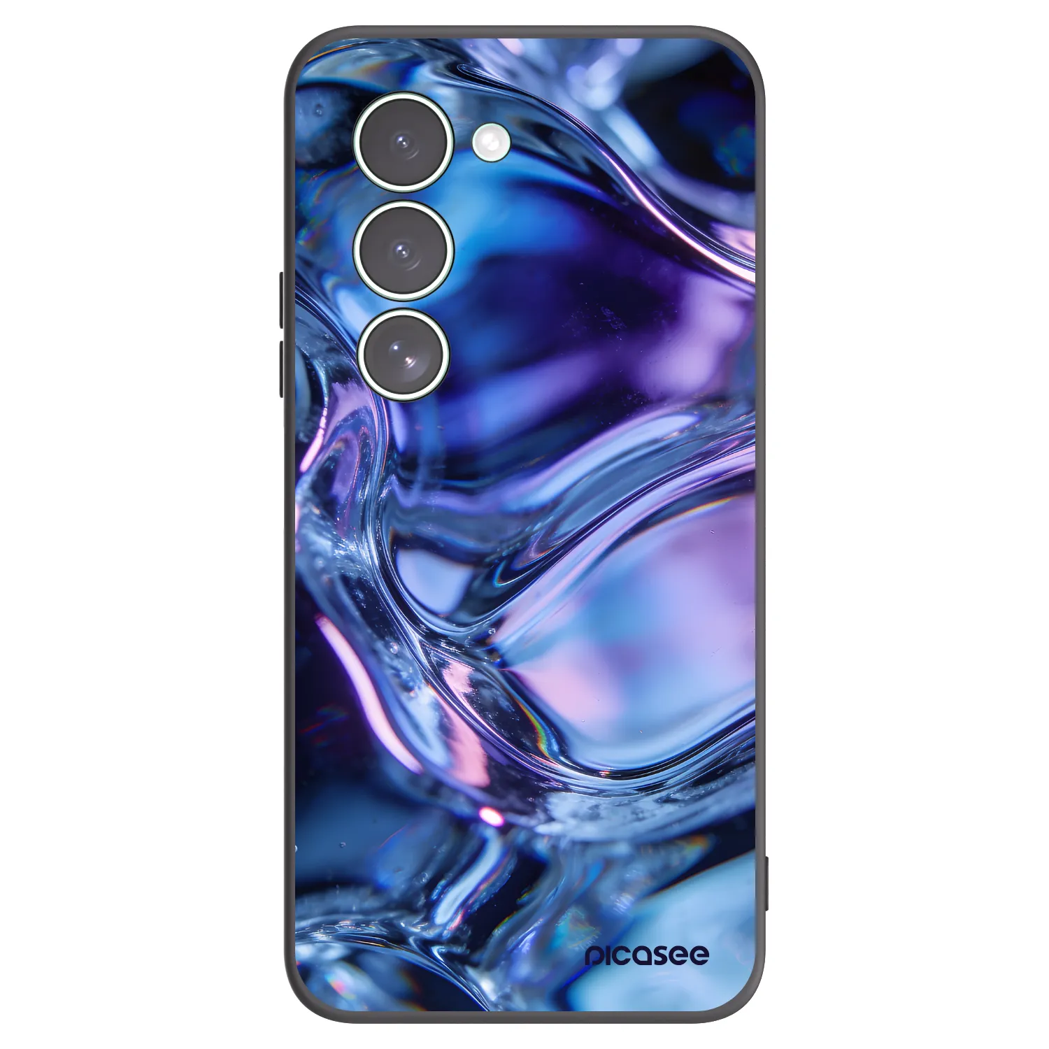 Picasee silikonowe czarne etui na Xiaomi Redmi 15 5G - Iris liquid