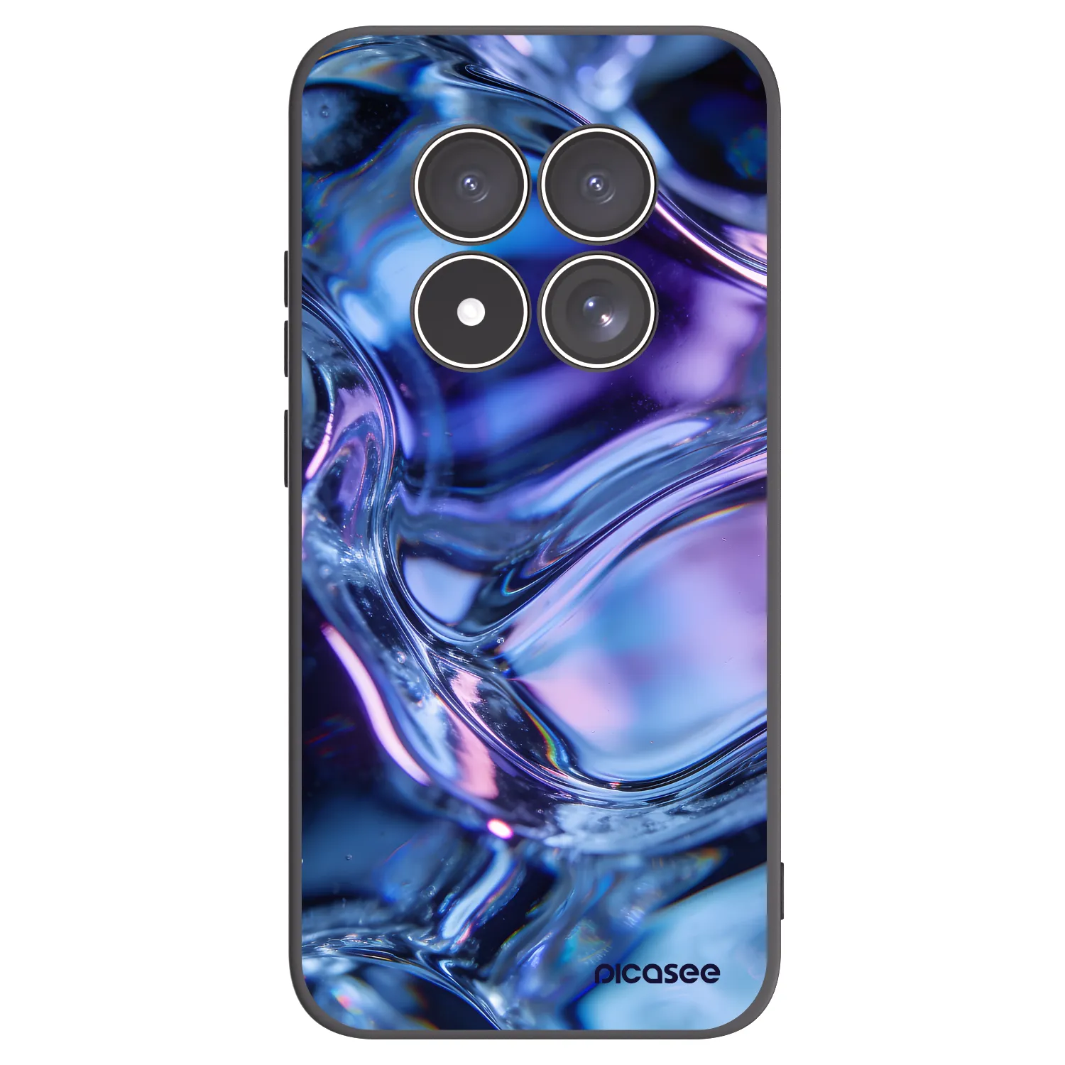 Picasee silikonowe czarne etui na Xiaomi Redmi Note 15 Pro 4G - Iris liquid