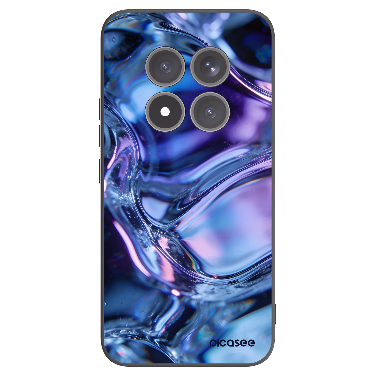 Picasee silikonowe czarne etui na Xiaomi Redmi Note 15 Pro+ - Iris liquid