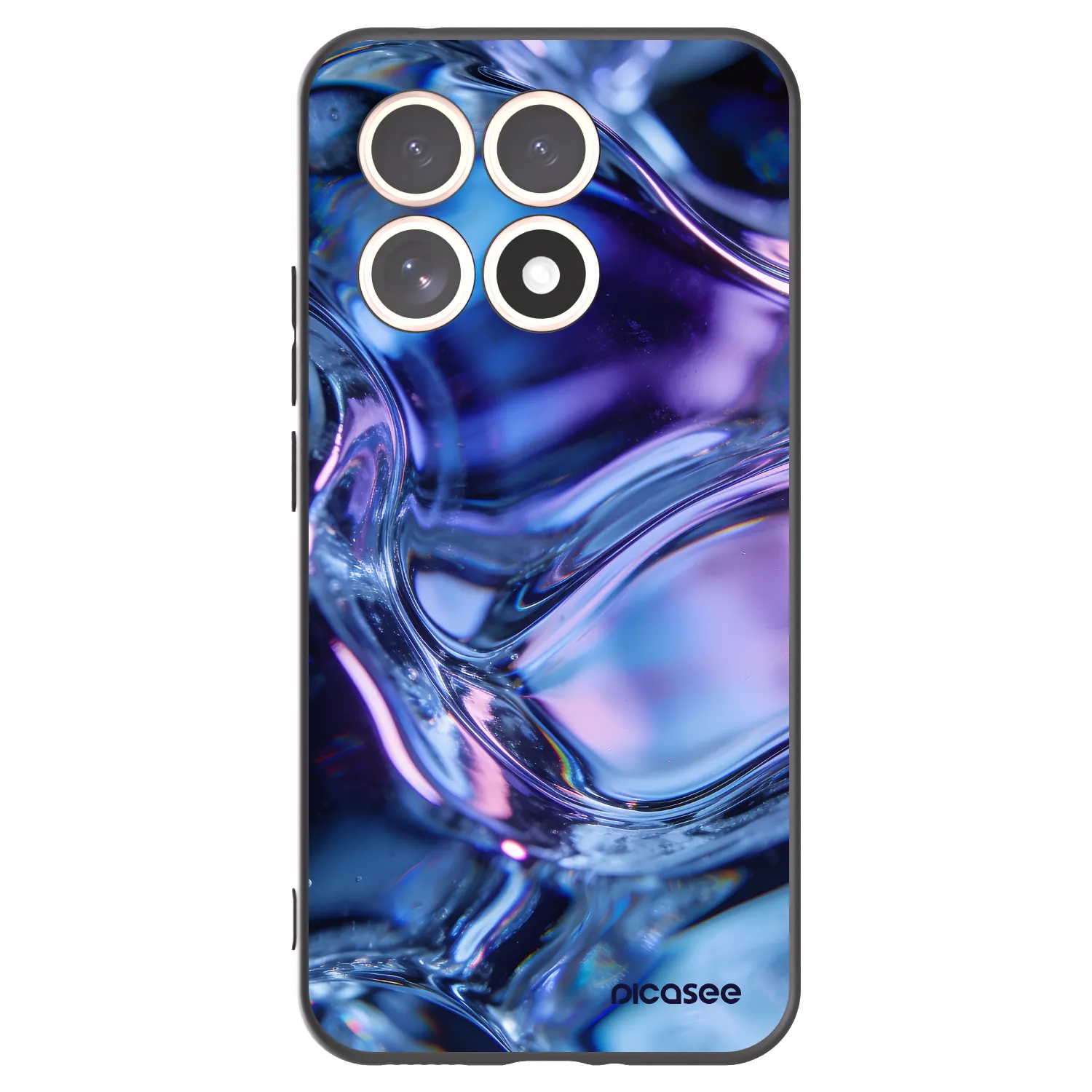 Picasee silikonowe czarne etui na Xiaomi 15T - Iris liquid