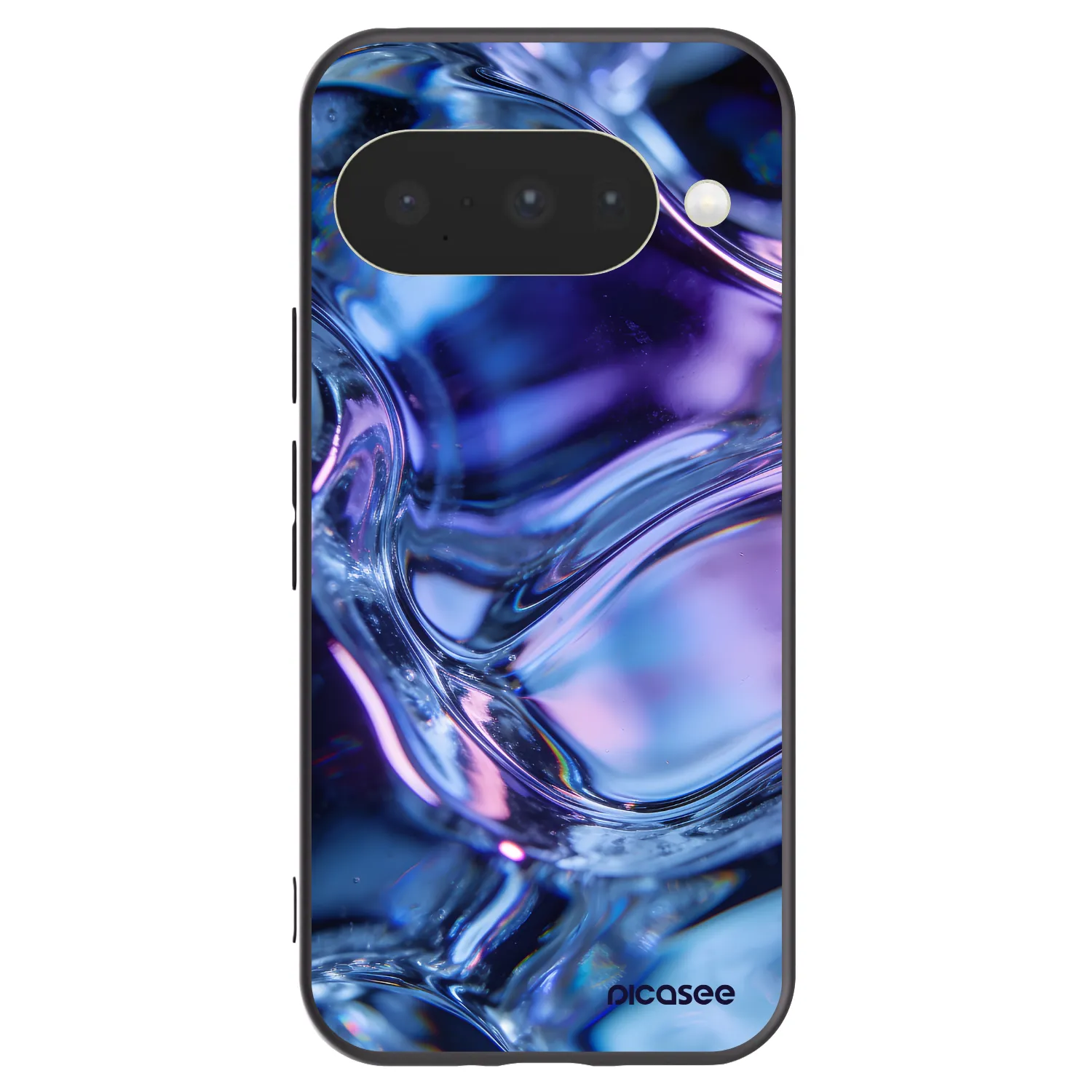 Picasee silikonowe czarne etui na Google Pixel 10 - Iris liquid