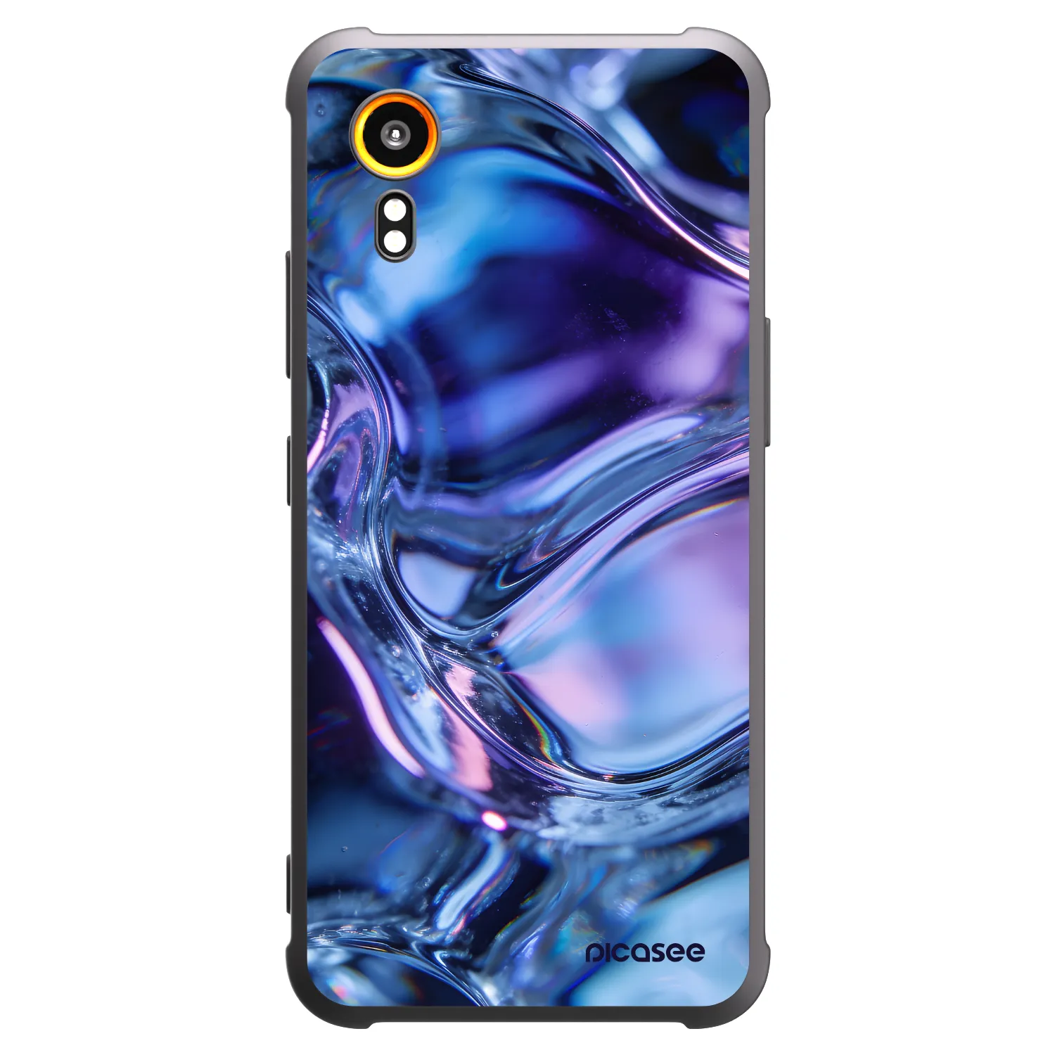 Picasee silikonowe czarne etui na Samsung Galaxy XCover 7 - Iris liquid