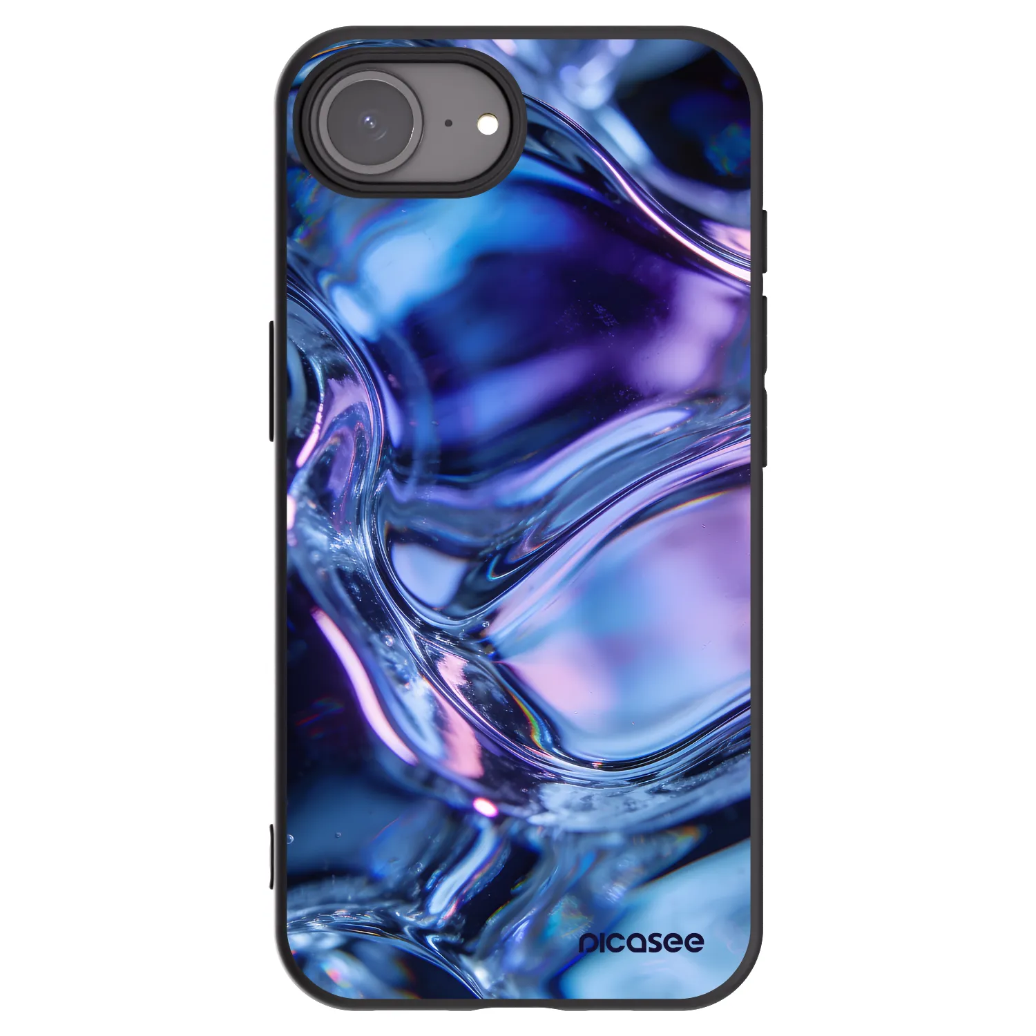 Picasee silikonowe czarne etui na Apple iPhone 17e - Iris liquid