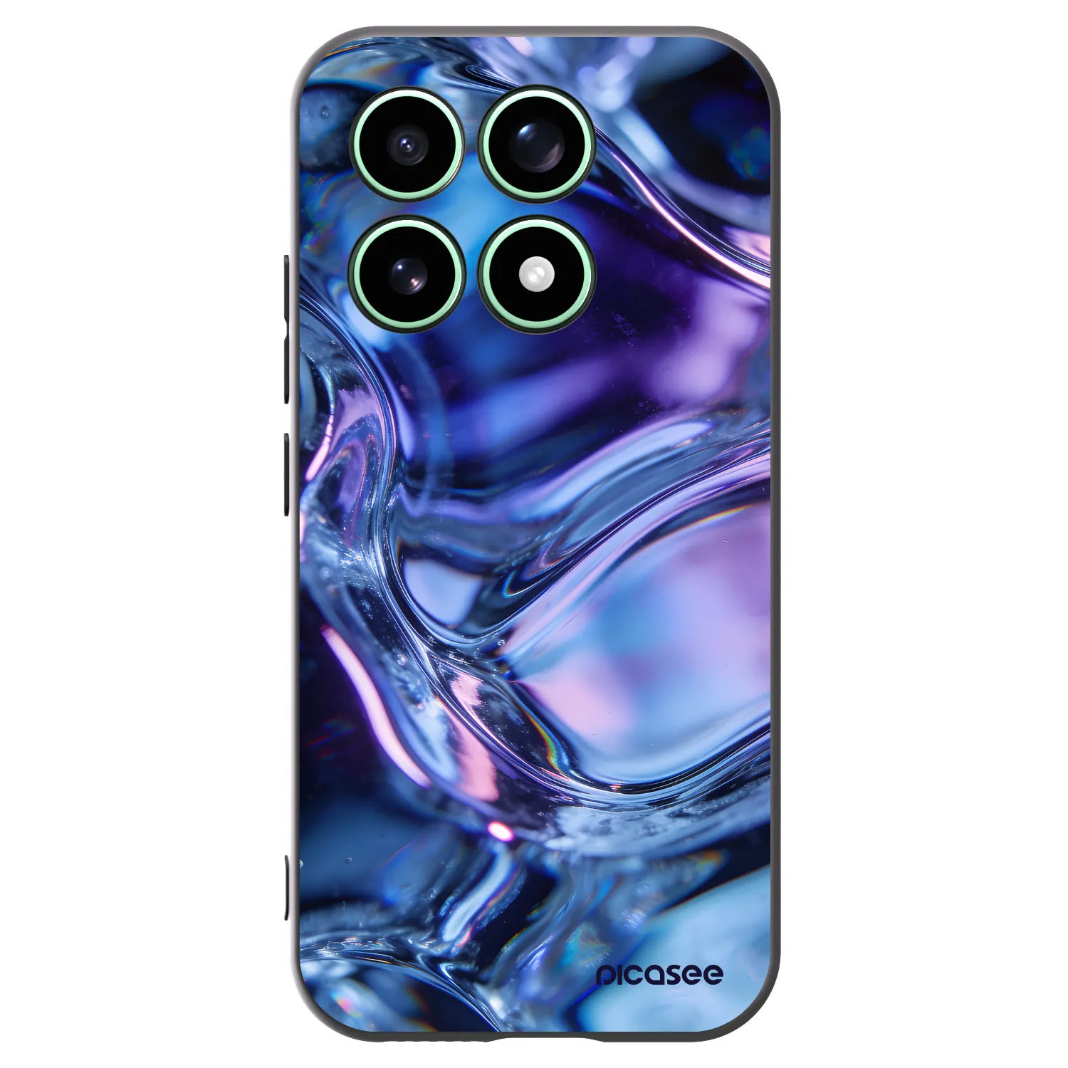 Picasee silikonowe czarne etui na Xiaomi 17 - Iris liquid