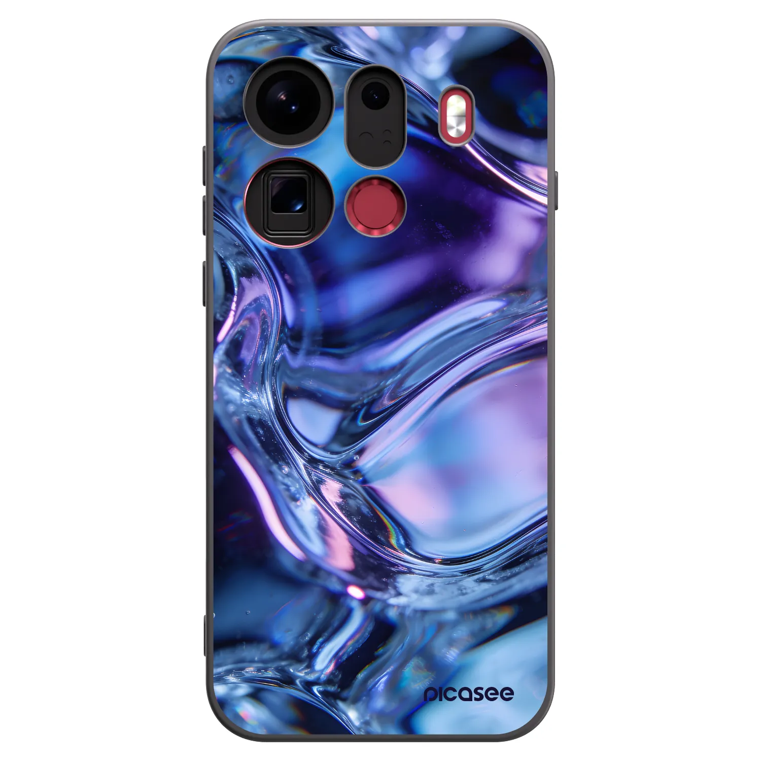 Picasee silikonowe czarne etui na OPPO Find X9 Pro - Iris liquid