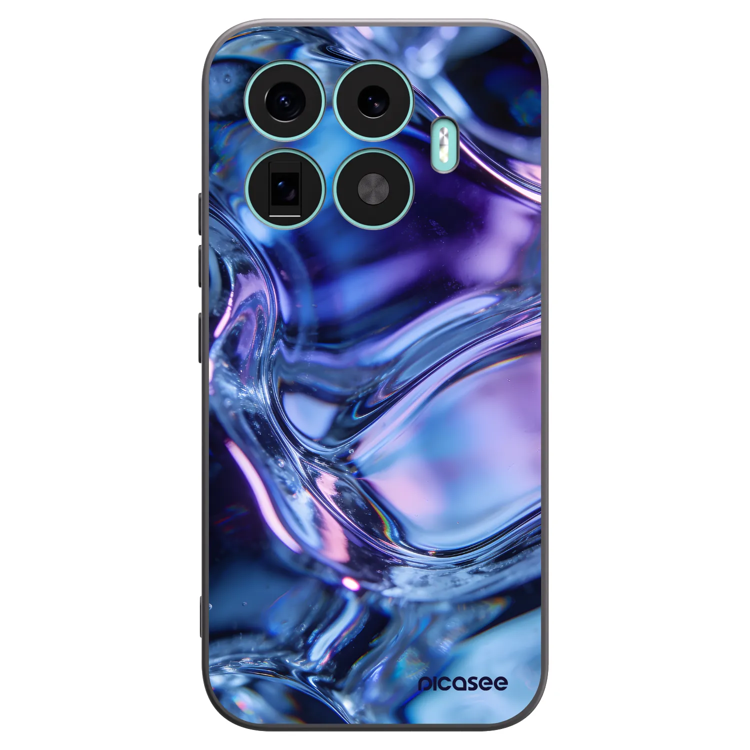 Picasee silikonowe czarne etui na Xiaomi 17T - Iris liquid