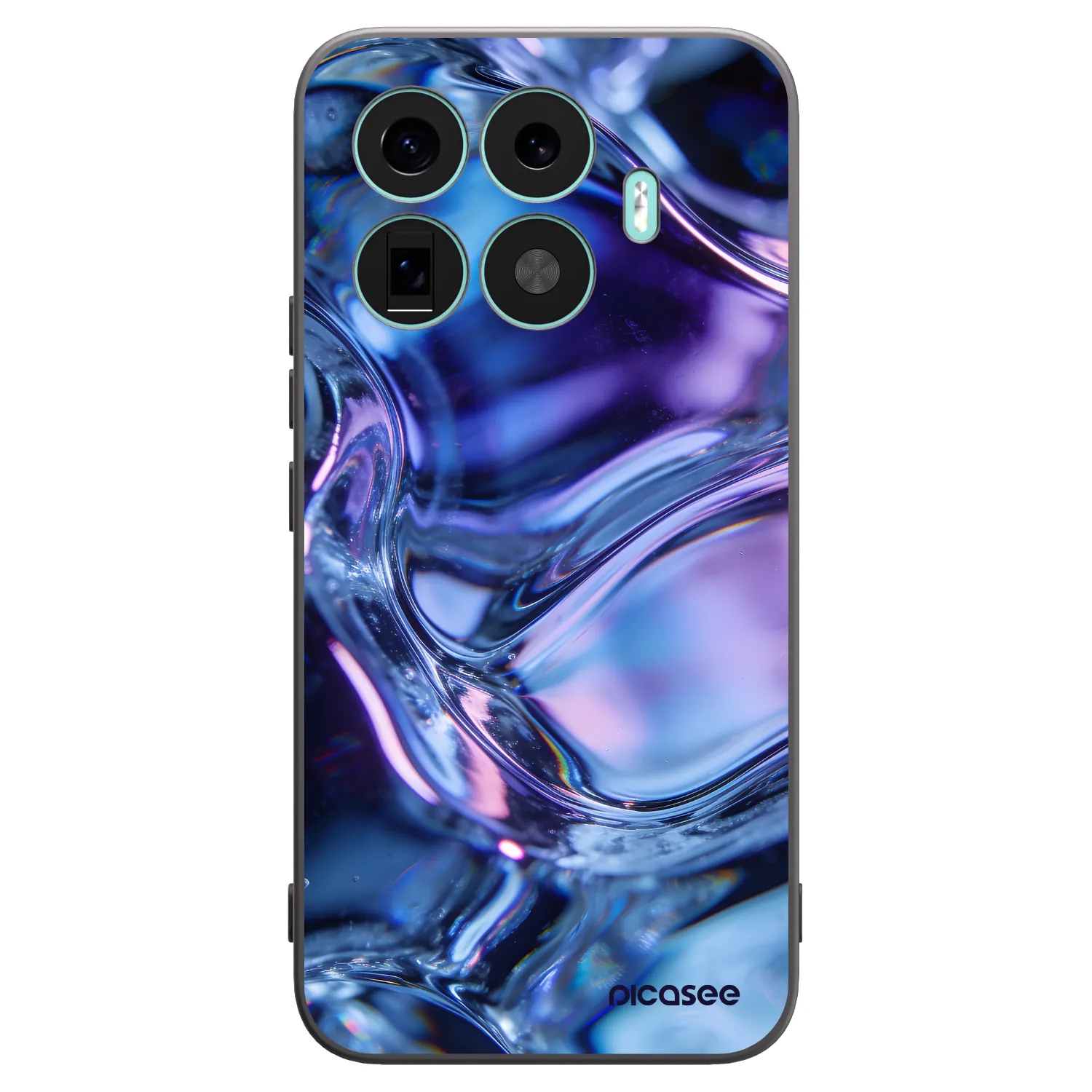 Picasee silikonowe czarne etui na Xiaomi 17T Pro - Iris liquid