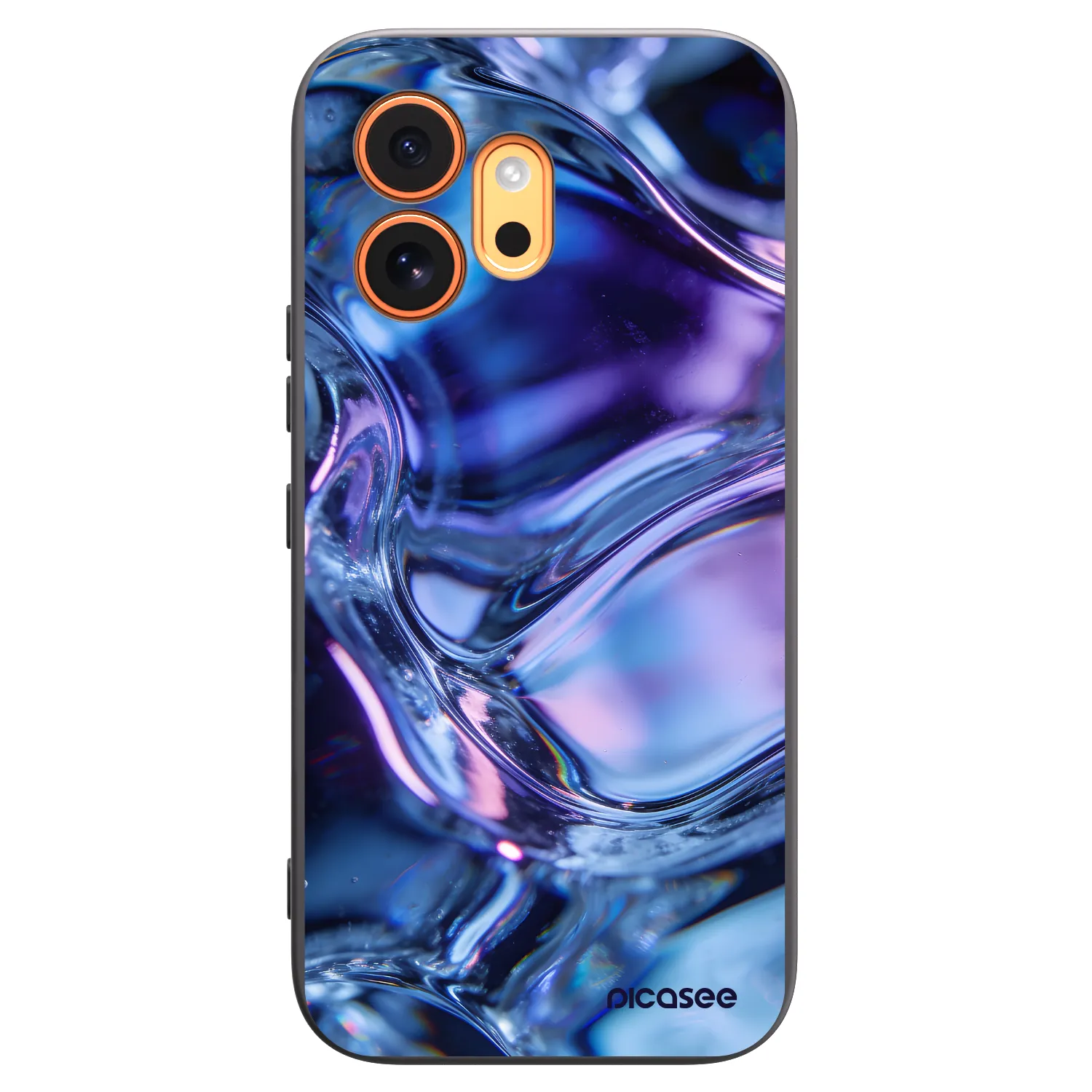 Picasee silikonowe czarne etui na Honor 600 - Iris liquid