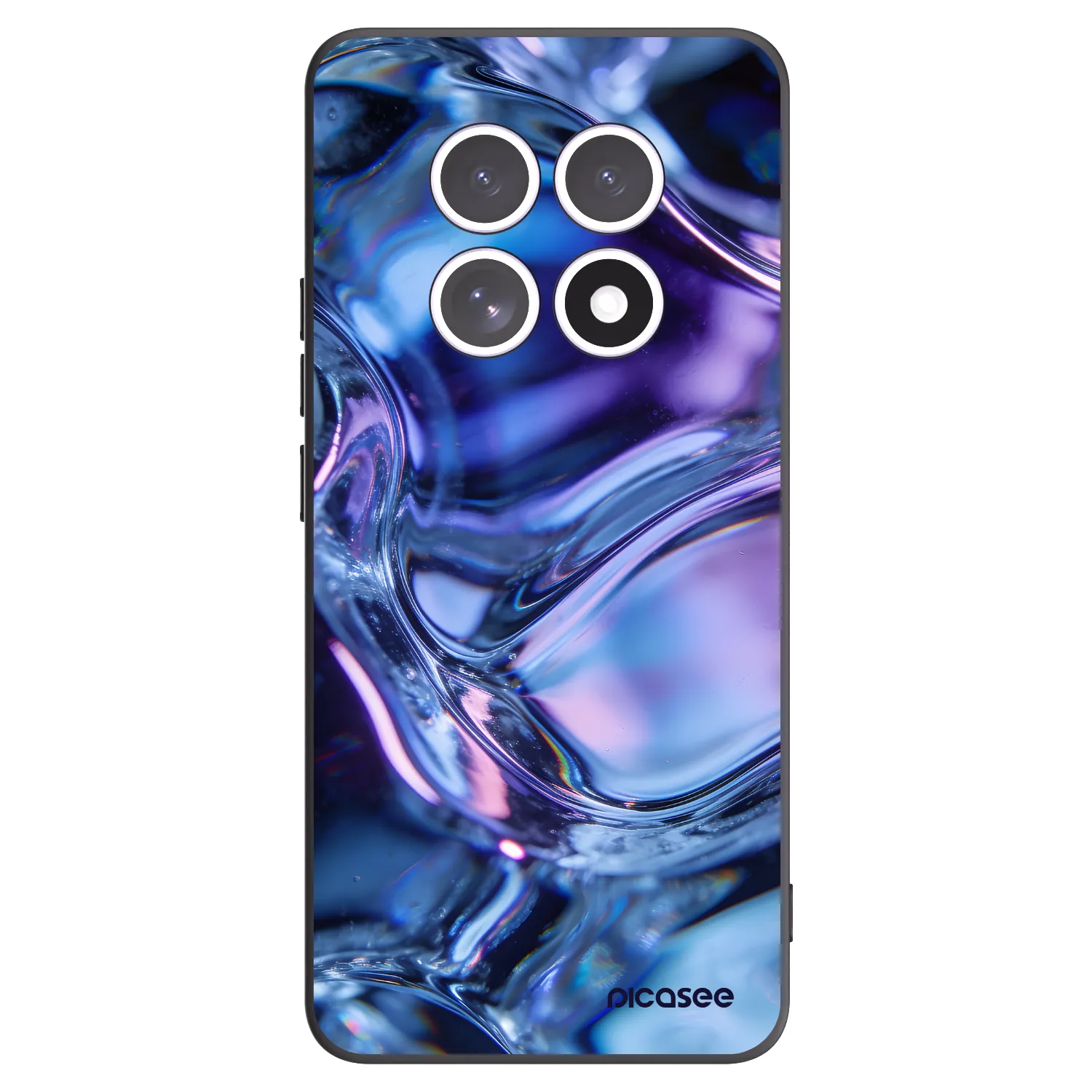 Picasee silikonowe czarne etui na Xiaomi Redmi Note 15 5G - Iris liquid