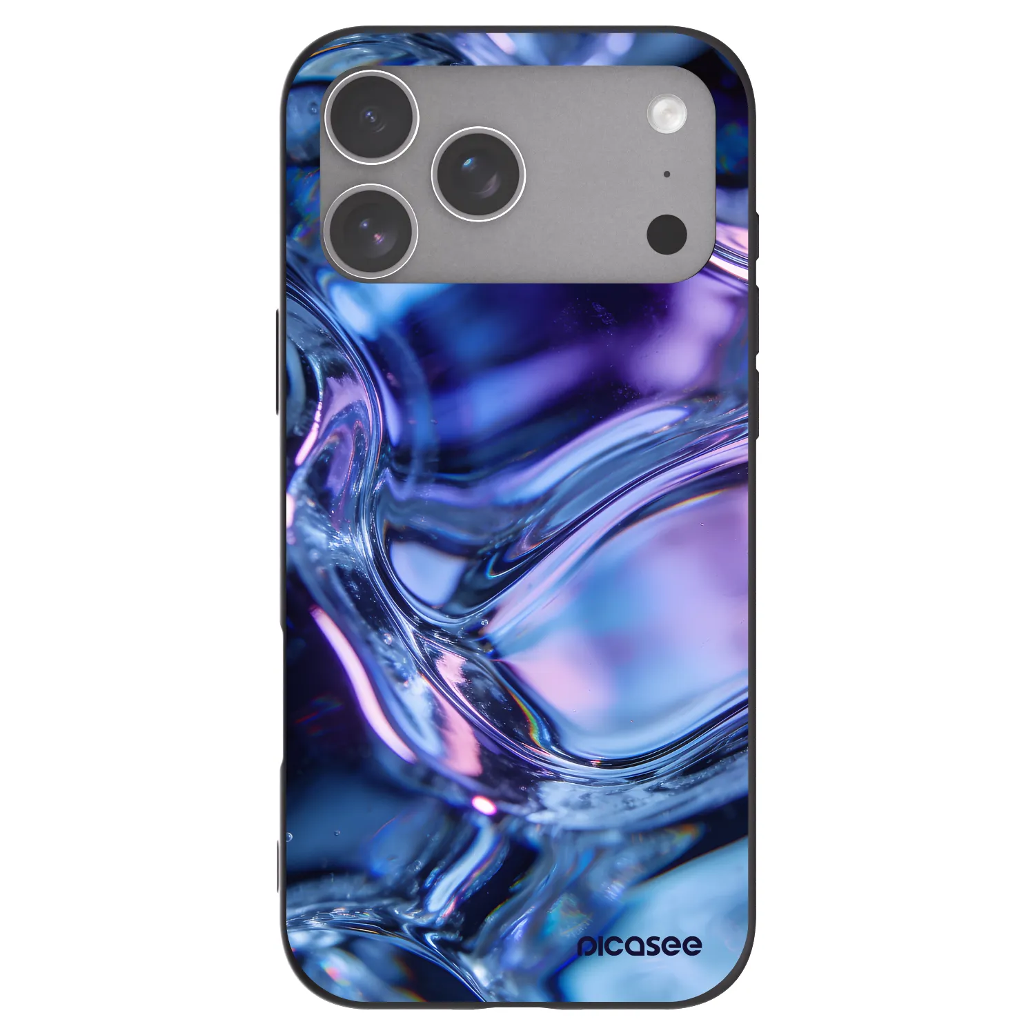 Picasee silikonowe czarne etui na Apple iPhone 18 Pro Max - Iris liquid