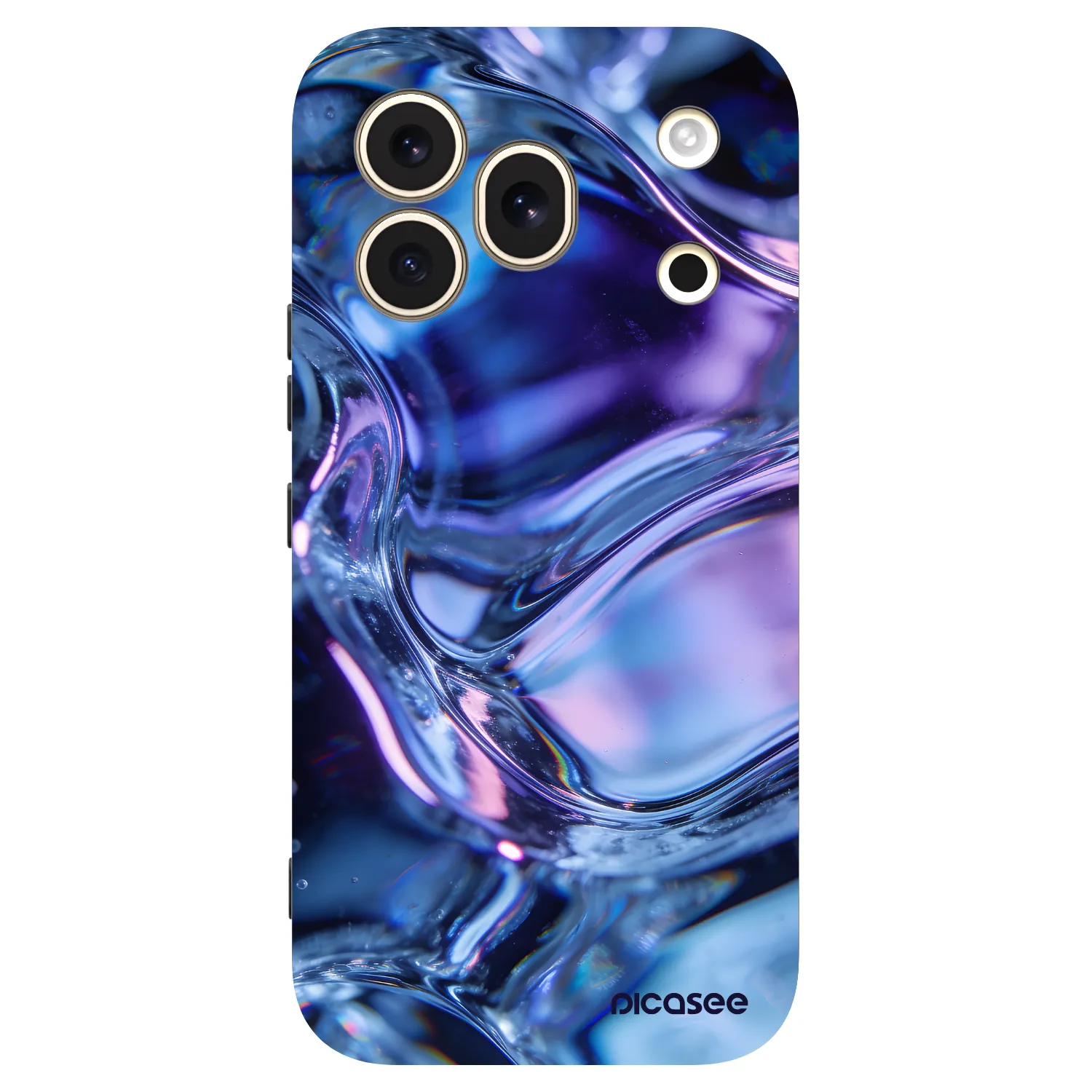 Picasee silikonowe czarne etui na Honor 600 Pro - Iris liquid