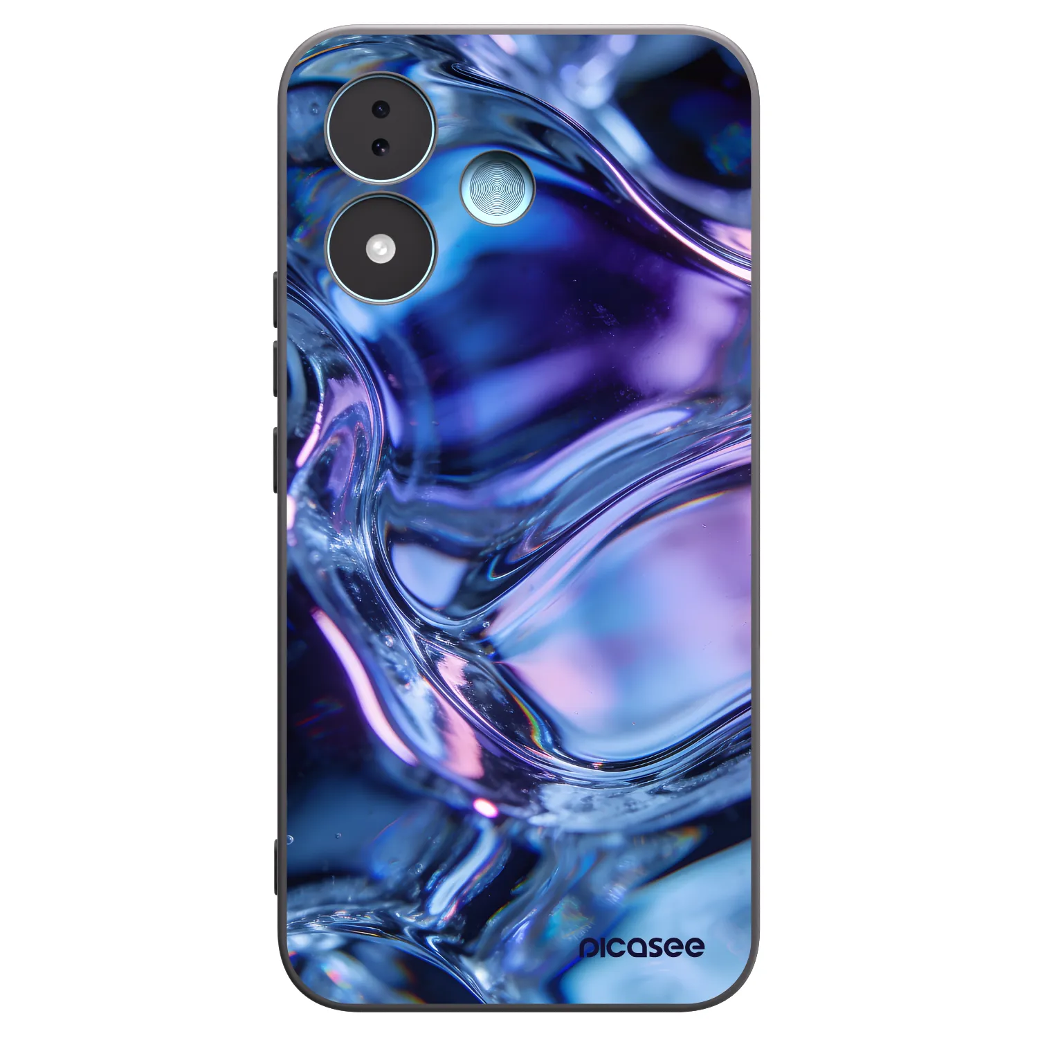 Picasee silikonowe czarne etui na Xiaomi Redmi Note 17 5G - Iris liquid
