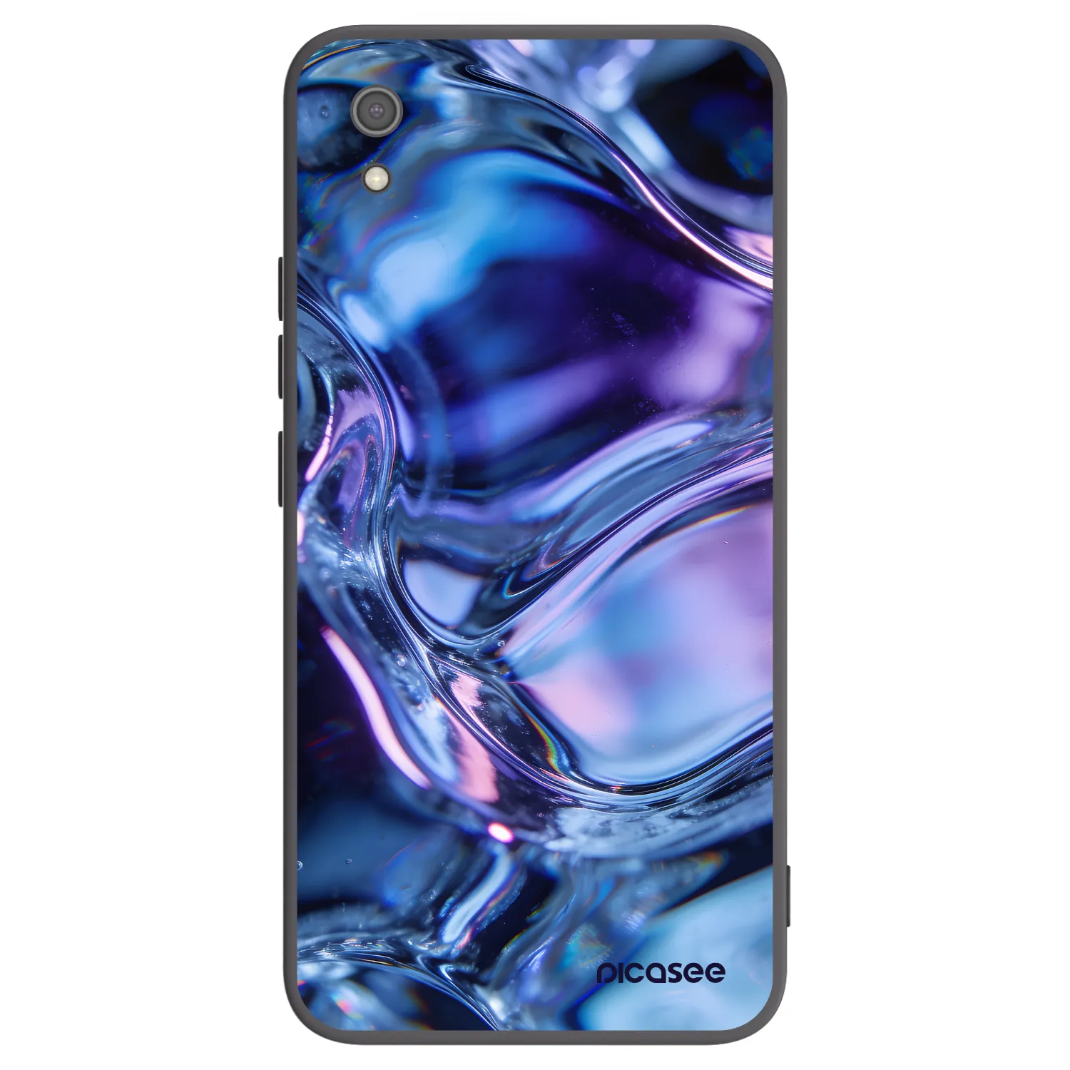 Picasee silikonowe czarne etui na Xiaomi Redmi 7A - Iris liquid