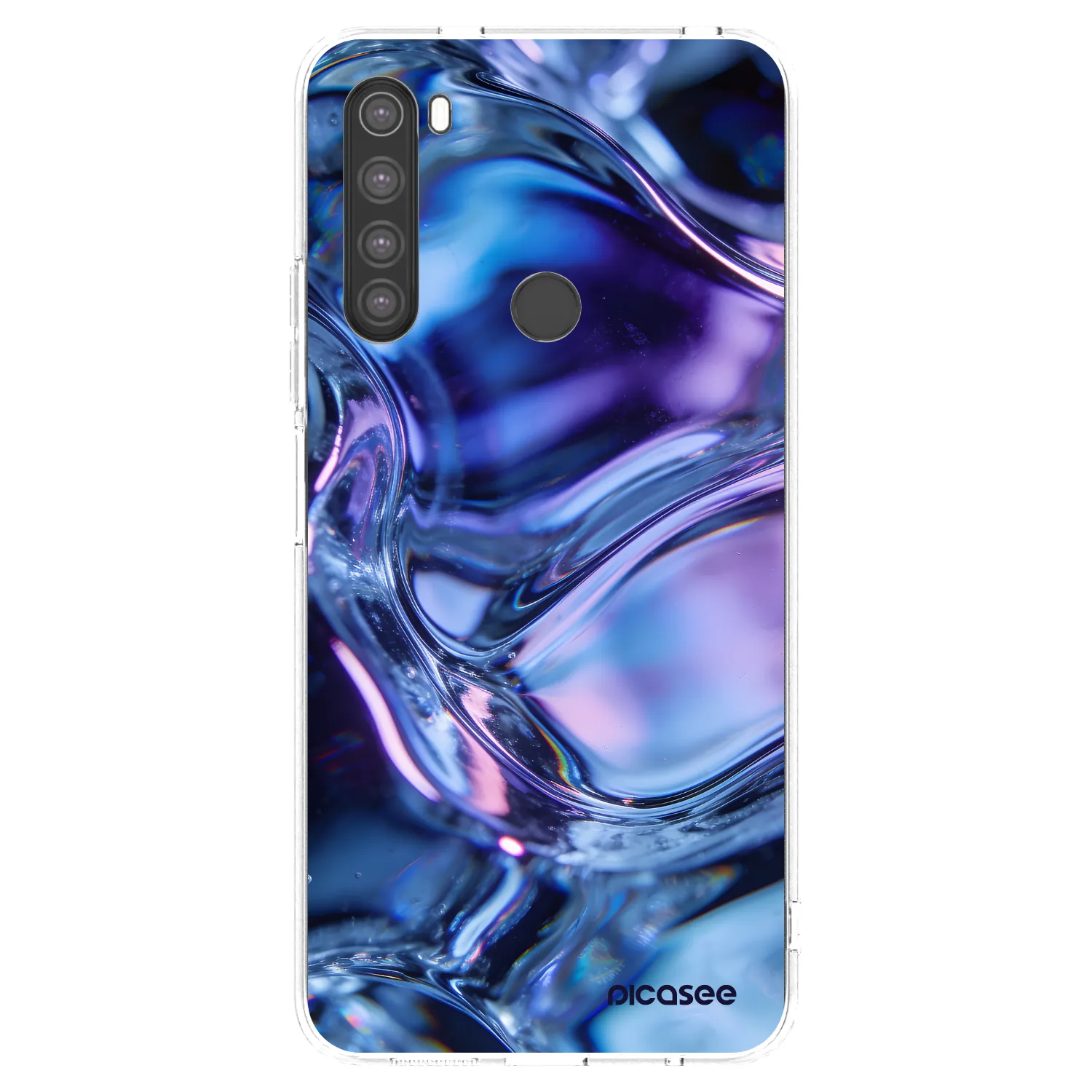 Picasee silikonowe przeźroczyste etui na Xiaomi Redmi Note 8 - Iris liquid