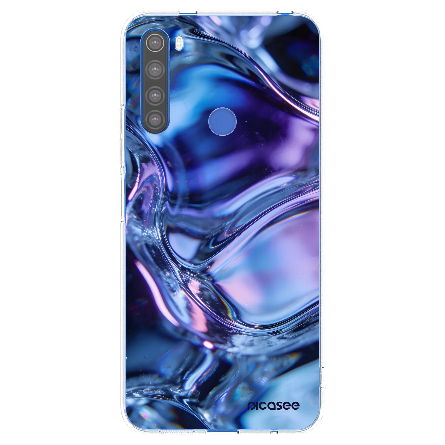Picasee silikonowe przeźroczyste etui na Xiaomi Redmi Note 8T - Iris liquid