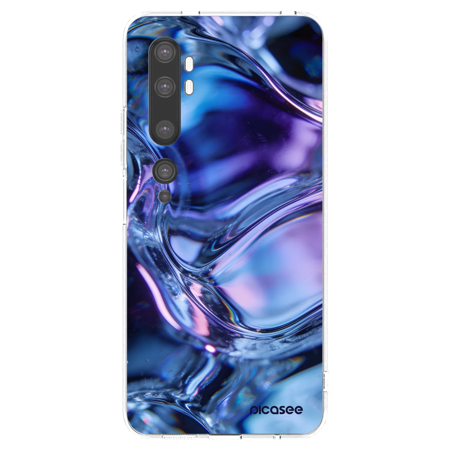 Picasee silikonowe przeźroczyste etui na Xiaomi Mi Note 10 (Pro) - Iris liquid