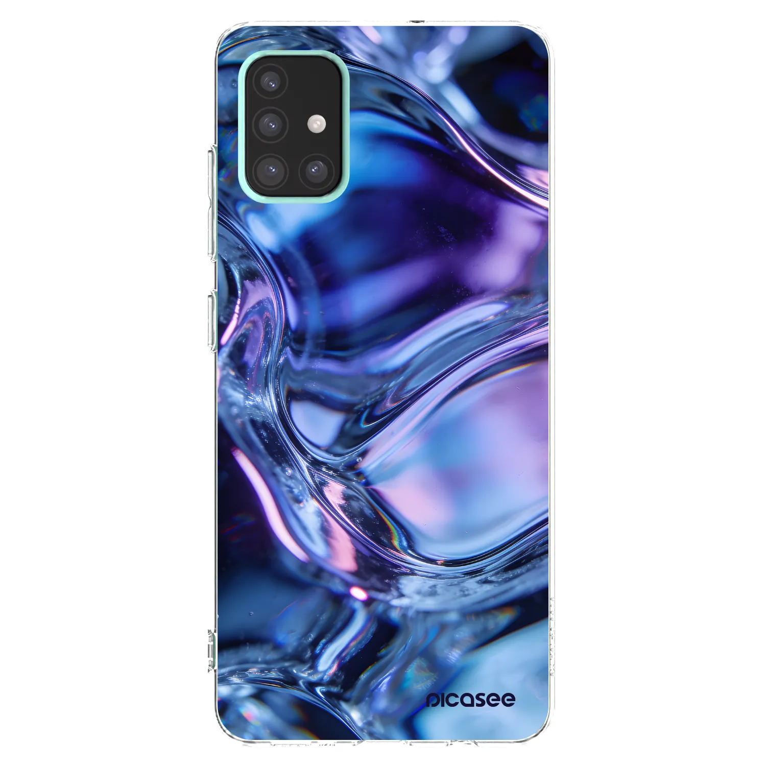 Picasee silikonowe przeźroczyste etui na Samsung Galaxy A51 A515F - Iris liquid