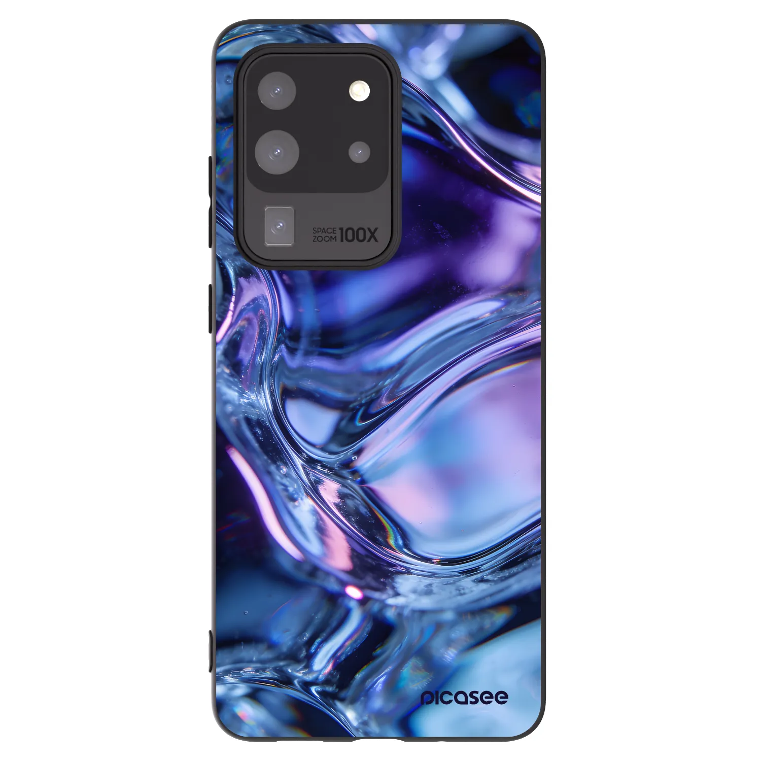 Picasee silikonowe czarne etui na Samsung Galaxy S20 Ultra 5G G988F - Iris liquid