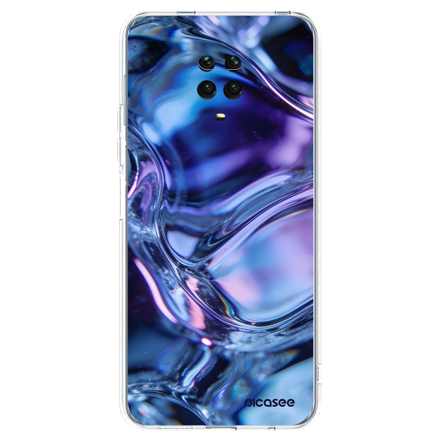 Picasee silikonowe przeźroczyste etui na Xiaomi Redmi Note 9 Pro - Iris liquid