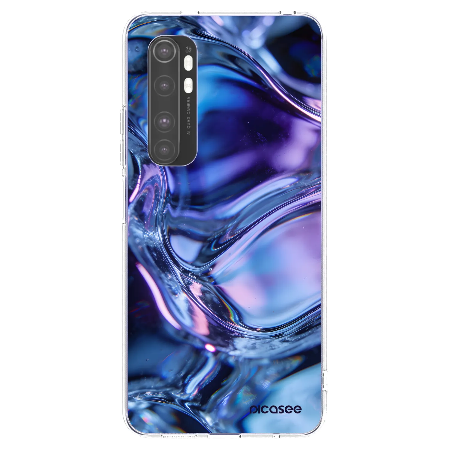 Picasee silikonowe przeźroczyste etui na Xiaomi Mi Note 10 Lite - Iris liquid