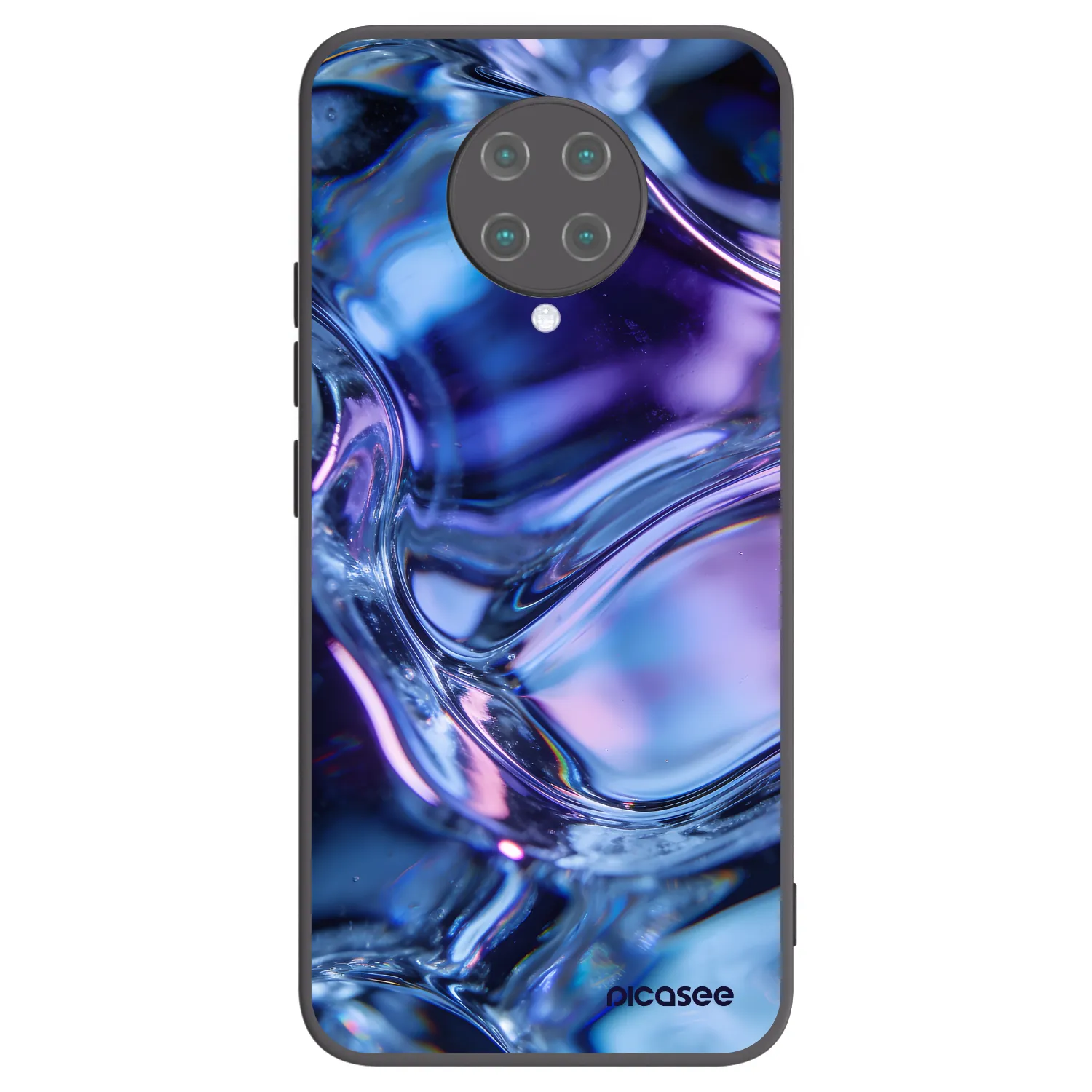 Picasee silikonowe czarne etui na Xiaomi Poco F2 Pro - Iris liquid