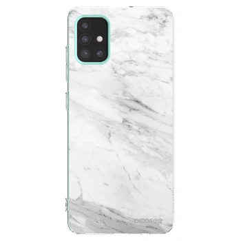 Picasee silikonowe przeźroczyste etui na Samsung Galaxy M31s - White marble