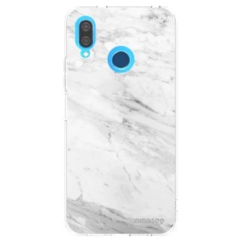 Picasee silikonowe przeźroczyste etui na Huawei P20 Lite - White marble