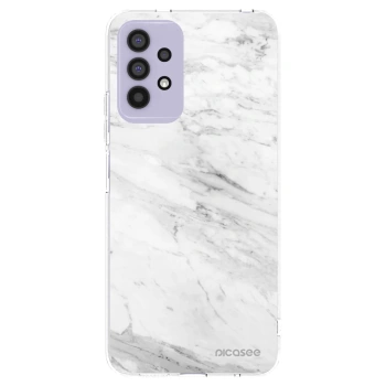 Picasee silikonowe przeźroczyste etui na Samsung Galaxy A32 4G SM-A325F - White marble