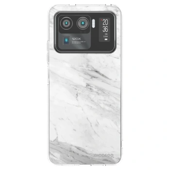 Picasee silikonowe przeźroczyste etui na Xiaomi Mi 11 Ultra - White marble