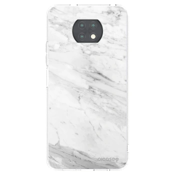 Picasee silikonowe przeźroczyste etui na Xiaomi Redmi Note 9T - White marble