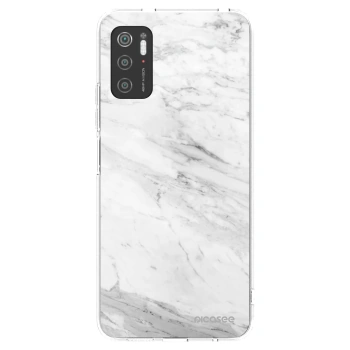 Picasee silikonowe przeźroczyste etui na Xiaomi Poco M3 Pro 5G - White marble