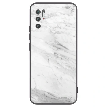 Picasee silikonowe czarne etui na Xiaomi Poco M3 Pro 5G - White marble