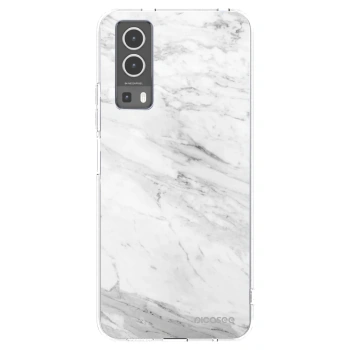 Picasee silikonowe przeźroczyste etui na Vivo Y72 5G - White marble