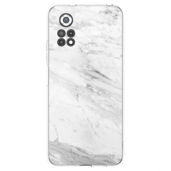 Picasee silikonowe przeźroczyste etui na Xiaomi Poco X4 Pro 5G - White marble