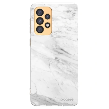 Picasee silikonowe przeźroczyste etui na Samsung Galaxy A33 5G A336 - White marble