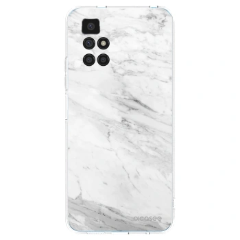 Picasee silikonowe przeźroczyste etui na Xiaomi Redmi 10 (2022) - White marble