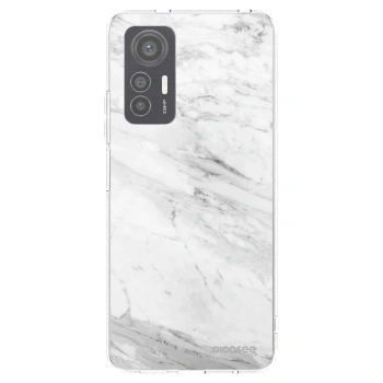 Picasee silikonowe przeźroczyste etui na Xiaomi 12 Lite - White marble