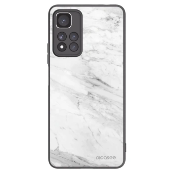 Picasee silikonowe czarne etui na Xiaomi Redmi Note 11 Pro+ 5G - White marble