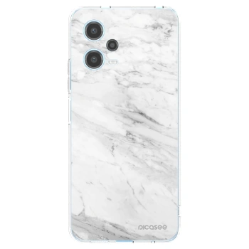 Picasee silikonowe przeźroczyste etui na Xiaomi Redmi Note 12 5G - White marble
