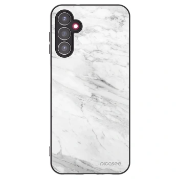 Picasee silikonowe czarne etui na Samsung Galaxy A14 5G A146P - White marble