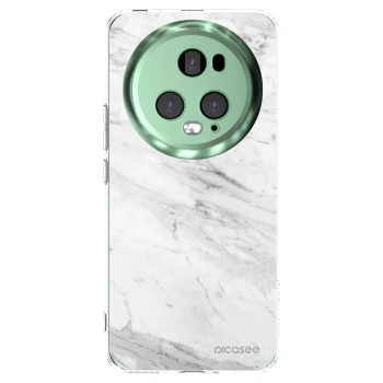 Picasee silikonowe przeźroczyste etui na Honor Magic5 Pro - White marble