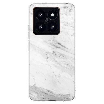 Picasee silikonowe przeźroczyste etui na Xiaomi 14 Pro - White marble