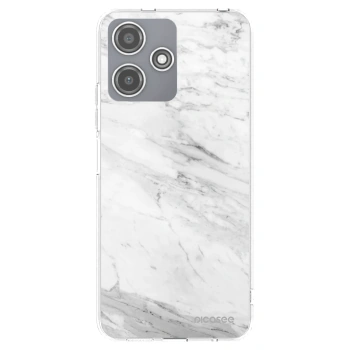 Picasee silikonowe przeźroczyste etui na Xiaomi Redmi 12 5G - White marble