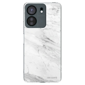 Picasee silikonowe przeźroczyste etui na Xiaomi Redmi 13C 4G - White marble