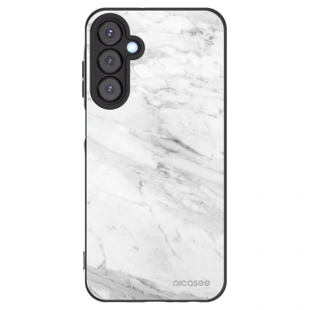 Picasee silikonowe czarne etui na Samsung Galaxy A25 A256B 5G - White marble