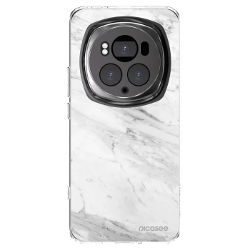 Picasee silikonowe przeźroczyste etui na Honor Magic6 Pro - White marble